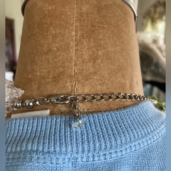 Gemstone 12 strand Gemstone Necklace. Peridot Amethyst Crystal Quartz 17” GORG! - Picture 3 of 8